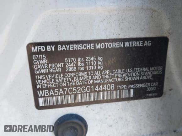 ✅ 2016 BMW 5 Series 528i xDrive • VIN: WBA5A7C52GG144408 • Lot: 43555268. Wystawiony na IAAI z przebiegiem 37 273 mil. Bezpłatny archiwum sprzedaży aukcyjnych z USA i szczegółowy raport historii pojazdu na DreamBid. Zdjęcie 9.