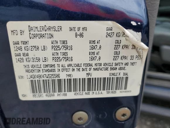 ✅ 2007 Jeep Liberty Sport • VIN: 1J4GK48K47W525506 • Lot: 68171615. Wystawiony na Copart z przebiegiem 132 268 mil. Bezpłatny archiwum sprzedaży aukcyjnych z USA i szczegółowy raport historii pojazdu na DreamBid. Zdjęcie 13.