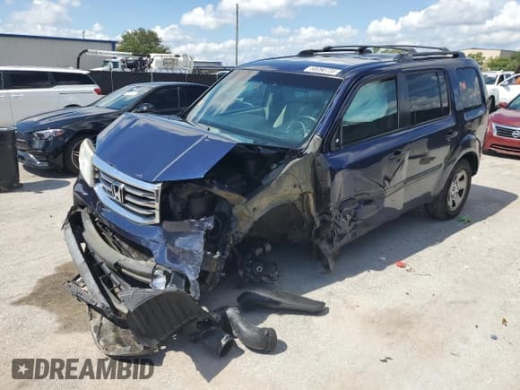 ✅ 2015 Honda Pilot LX • VIN: 5FNYF4H25FB037506 • Lot: 68090735. Listed on Copart with 159,166 mi. Free auction sales archive from the USA and detailed vehicle history report at DreamBid. Image 1.