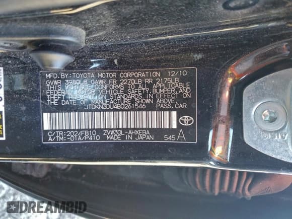 ✅ 2011 Toyota Prius III • VIN: JTDKN3DU4B0261546 • Lot: 94411555. Wystawiony na Copart z przebiegiem 254 929 mil. Bezpłatny archiwum sprzedaży aukcyjnych z USA i szczegółowy raport historii pojazdu na DreamBid. Zdjęcie 12.