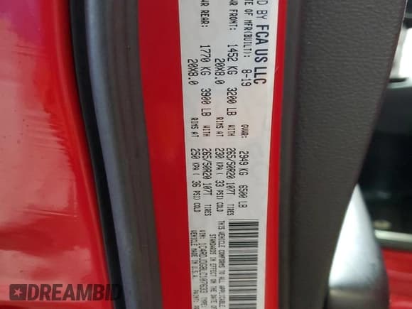 ✅ 2020 Dodge Durango GT • VIN: 1C4RDJDG8LC107633 • Лот: 89804695. Опубликован ранее на Copart с пробегом 50 094 миль. Бесплатный доступ к архиву аукционных продаж из США и подробный отчёт об истории автомобиля на DreamBid. Изображение 13.