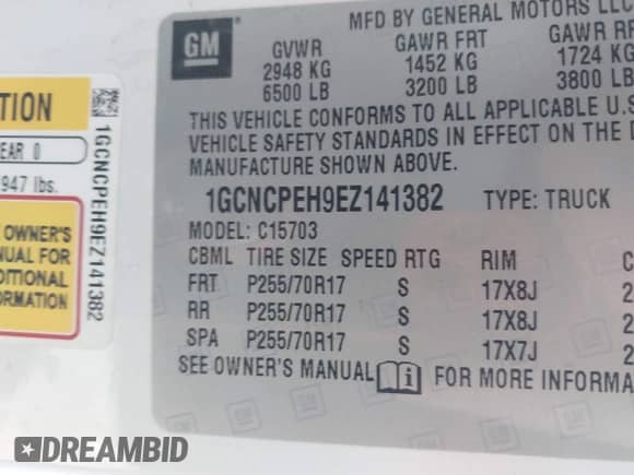 2014 Chevrolet Silverado 1500 Work Truck с VIN 1GCNCPEH9EZ141382, выставлен на аукционе IAAI как лот 43196402 с пробегом 63 510 миль миль и . История ставок и продаж доступна на DreamBid. Изображение 9.