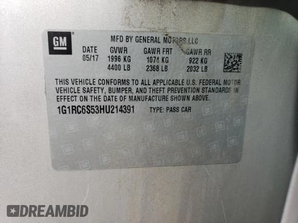 ✅ 2017 Chevrolet Volt LT • VIN: 1G1RC6S53HU214391 • Lot: 73181224. Wystawiony na Copart z przebiegiem 79 414 mil. Bezpłatny archiwum sprzedaży aukcyjnych z USA i szczegółowy raport historii pojazdu na DreamBid. Zdjęcie 12.