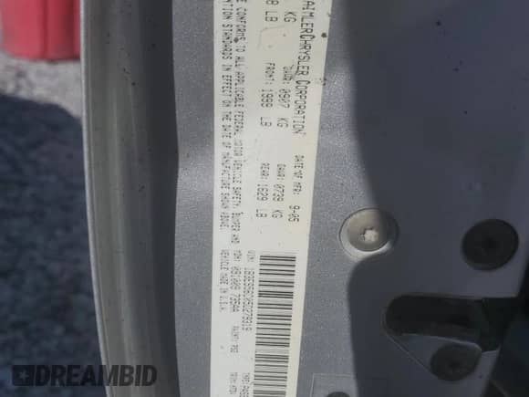 2005 Dodge Neon SXT with VIN 1B3ES56C05D279319, listed as a Copart auction lot 49313635 with 152,750 mi miles and Salvage title. Bid and sale history available at DreamBid. Image 12.