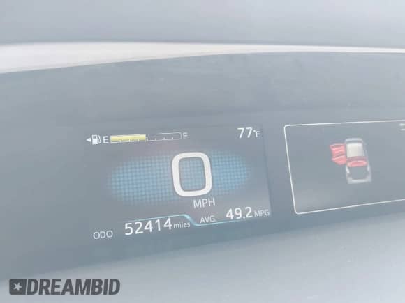 2021 Toyota Prius L Eco with VIN JTDKAMFU6M3137679, listed as a IAAI auction lot 42488129 with 52,414 mi miles and . Bid and sale history available at DreamBid. Image 7.