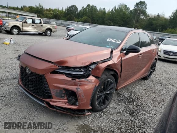 ✅ 2023 Lexus RX 500h F Sport Performance • VIN: 2T2BCMEA0PC003520 • Lot: 81411935. Listed on Copart with 31,397 mi. Free auction sales archive from the USA and detailed vehicle history report at DreamBid. Image 1.