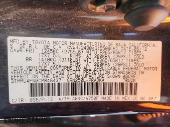 ✅ 2012 Toyota Tacoma • VIN: 3TMMU4FN0CM048437 • Лот: 69197145. Опубликован ранее на Copart с пробегом 222 240 миль. Бесплатный доступ к архиву аукционных продаж из США и подробный отчёт об истории автомобиля на DreamBid. Изображение 12.