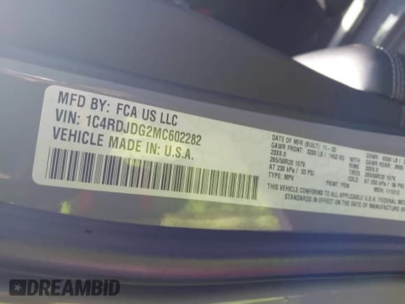 ✅ 2021 Dodge Durango GT Plus • VIN: 1C4RDJDG2MC602282 • Lot: 42754864. Wystawiony na IAAI z przebiegiem 76 785 mil. Bezpłatny archiwum sprzedaży aukcyjnych z USA i szczegółowy raport historii pojazdu na DreamBid. Zdjęcie 9.