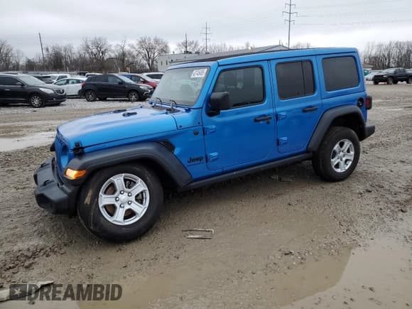 ✅ 2023 Jeep Wrangler Sport S • VIN: 1C4HJXDG9PW543144 • Lot: 43745495. Listed on Copart with 36,989 mi. Free auction sales archive from the USA and detailed vehicle history report at DreamBid. Image 1.
