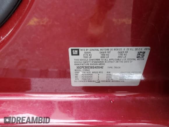 ✅ 2014 Chevrolet Silverado 1500 LTZ • VIN: 3GCPCSEC5EG405942 • Лот: 70816434. Опубликован ранее на Copart с пробегом 61 519 миль. Бесплатный доступ к архиву аукционных продаж из США и подробный отчёт об истории автомобиля на DreamBid. Изображение 15.