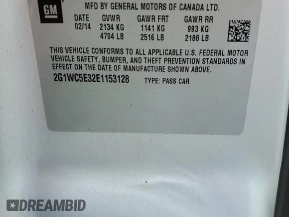 ✅ 2014 Chevrolet Impala LTZ • VIN: 2G1WC5E32E1153128 • Лот: 63955164. Опубликован ранее на Copart с пробегом 87 177 миль. Бесплатный доступ к архиву аукционных продаж из США и подробный отчёт об истории автомобиля на DreamBid. Изображение 12.