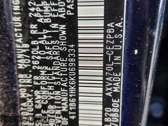 ✅ 2019 Toyota Camry XSE • VIN: 4T1B61HK6KU698334 • Lot: 86870815. Listed on Copart with 31,378 mi. Free auction sales archive from the USA and detailed vehicle history report at DreamBid. Image 12.