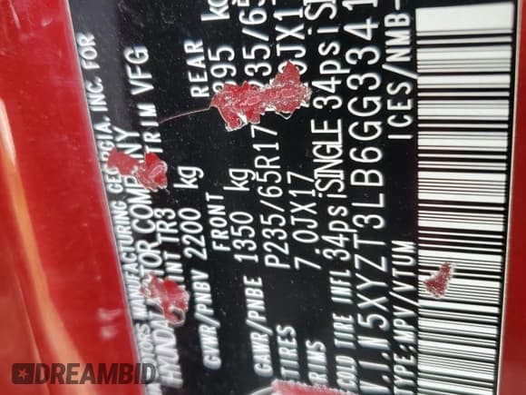 ✅ 2016 Hyundai Santa Fe • VIN: 5XYZT3LB6GG334115 • Лот: 67533415. Опубликован ранее на Copart с пробегом 217 557 миль. Бесплатный доступ к архиву аукционных продаж из США и подробный отчёт об истории автомобиля на DreamBid. Изображение 13.