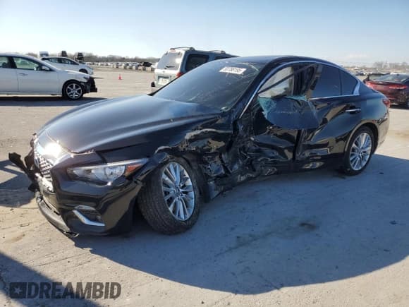 ✅ 2021 Infiniti Q50 Luxe • VIN: JN1EV7BR4MM756086 • Lot: 50788195. Listed on Copart with 87,743 mi. Free auction sales archive from the USA and detailed vehicle history report at DreamBid. Image 1.