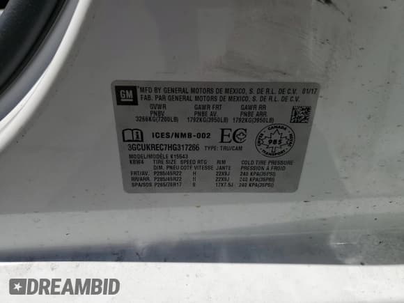 ✅ 2017 Chevrolet Silverado 1500 LT • VIN: 3GCUKREC7HG317266 • Лот: 69975574. Опубликован ранее на Copart с пробегом 80 099 миль. Бесплатный доступ к архиву аукционных продаж из США и подробный отчёт об истории автомобиля на DreamBid. Изображение 13.