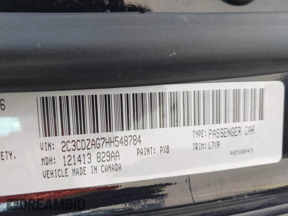 ✅ 2017 Dodge Challenger SXT • VIN: 2C3CDZAG7HH548784 • Lot: 43514711. Listed on IAAI with 75,484 mi. Free auction sales archive from the USA and detailed vehicle history report at DreamBid. Image 9.