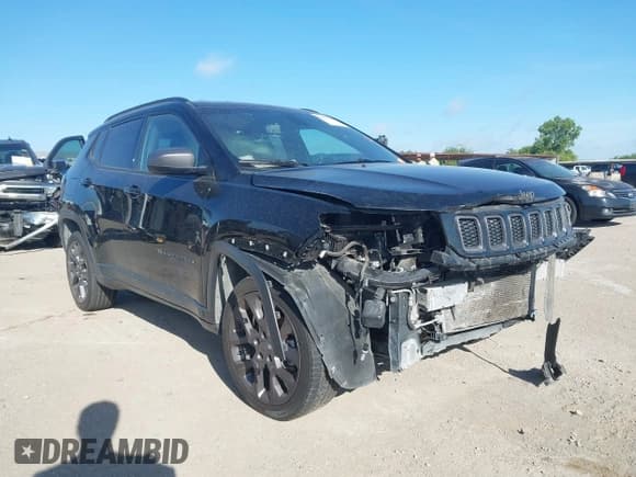 ✅ 2021 Jeep Compass 80th Anniversary • VIN: 3C4NJDEB3MT601660 • Lot: 42604987. Listed on IAAI with 73,814 mi. Free auction sales archive from the USA and detailed vehicle history report at DreamBid. Image 1.