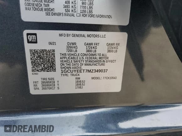 ✅ 2021 Chevrolet Silverado 1500 RST • VIN: 1GCUYEET7MZ349037 • Lot: 68243265. Wystawiony na Copart z przebiegiem 69 411 mil. Bezpłatny archiwum sprzedaży aukcyjnych z USA i szczegółowy raport historii pojazdu na DreamBid. Zdjęcie 12.