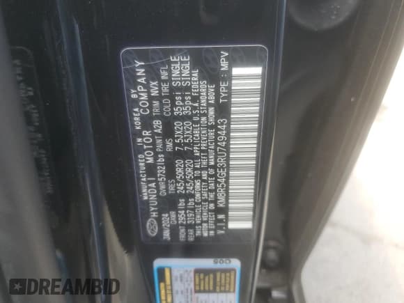 ✅ 2024 Hyundai Palisade Limited • VIN: KM8R54GE3RU749443 • Лот: 65938764. Опубликован ранее на Copart с пробегом 1 872 миль. Бесплатный доступ к архиву аукционных продаж из США и подробный отчёт об истории автомобиля на DreamBid. Изображение 12.