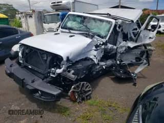 2025 Jeep Wrangler Sahara with VIN 1C4PJXEN7SW528997, listed as a Copart auction lot 84056925 with Not provided miles and Salvage title. Bid and sale history available at DreamBid. Image 1.