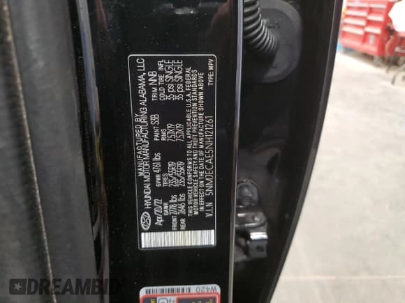 ✅ 2022 Hyundai Tucson Limited • VIN: 5NMJECAE5NH121261 • Lot: 56285964. Wystawiony na Copart z przebiegiem 38 233 mil. Bezpłatny archiwum sprzedaży aukcyjnych z USA i szczegółowy raport historii pojazdu na DreamBid. Zdjęcie 15.