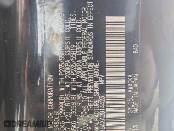 ✅ 2010 Lexus RX 450h • VIN: JTJBC1BAXA2014423 • Лот: 85505235. Опубликован ранее на Copart с пробегом 154 420 миль. Бесплатный доступ к архиву аукционных продаж из США и подробный отчёт об истории автомобиля на DreamBid. Изображение 12.