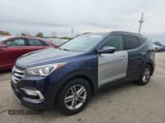 ✅ 2018 Hyundai Santa Fe 2.4L • VIN: 5XYZU3LB1JG537675 • Lot: 91677885. Listed on Copart with 124,280 mi. Free auction sales archive from the USA and detailed vehicle history report at DreamBid. Image 1.