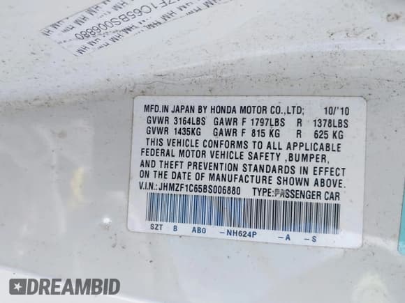 ✅ 2011 Honda CR-Z EX • VIN: JHMZF1C65BS006880 • Lot: 42740598. Wystawiony na IAAI z przebiegiem 142 760 mil. Bezpłatny archiwum sprzedaży aukcyjnych z USA i szczegółowy raport historii pojazdu na DreamBid. Zdjęcie 9.