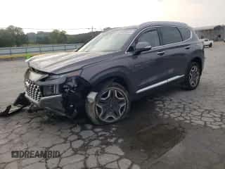 2022 Hyundai Santa Fe Limited with VIN KM8S5DA10NU018129, listed as a Copart auction lot 82064345 with 92,545 mi miles and Salvage title. Bid and sale history available at DreamBid. Image 1.