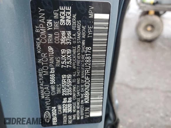 ✅ 2024 Hyundai Ioniq 5 SEL • VIN: KM8KNDDF7RU288178 • Lot: 82353695. Listed on Copart with 14,726 mi. Free auction sales archive from the USA and detailed vehicle history report at DreamBid. Image 12.