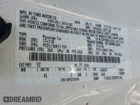 ✅ 2016 Ford C-Max SEL • VIN: 1FADP5BU3GL101316 • Lot: 56999435. Listed on Copart with 172,964 mi. Free auction sales archive from the USA and detailed vehicle history report at DreamBid. Image 14.