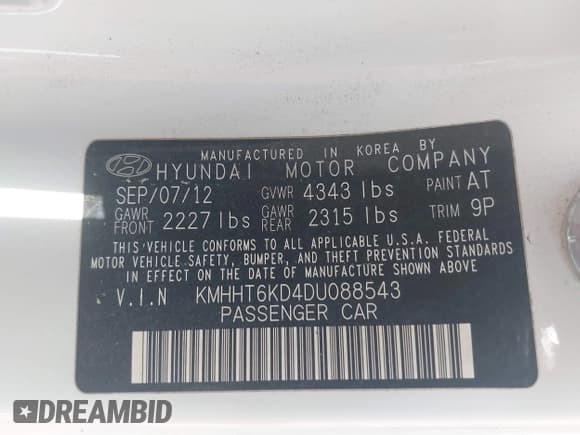 ✅ 2013 Hyundai Genesis Coupe Premium • VIN: KMHHT6KD4DU088543 • Lot: 42135293. Wystawiony na IAAI z przebiegiem 149 302 mil. Bezpłatny archiwum sprzedaży aukcyjnych z USA i szczegółowy raport historii pojazdu na DreamBid. Zdjęcie 9.