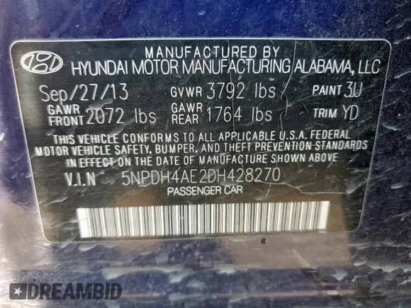 ✅ 2013 Hyundai Elantra GLS • VIN: 5NPDH4AE2DH428270 • Лот: 67382445. Размещён на Copart с пробегом 142 843 миль миль. Получите бесплатный доступ к архиву аукционных продаж из США и посмотрите подробный отчёт об истории автомобиля на DreamBid. Изображение 12.