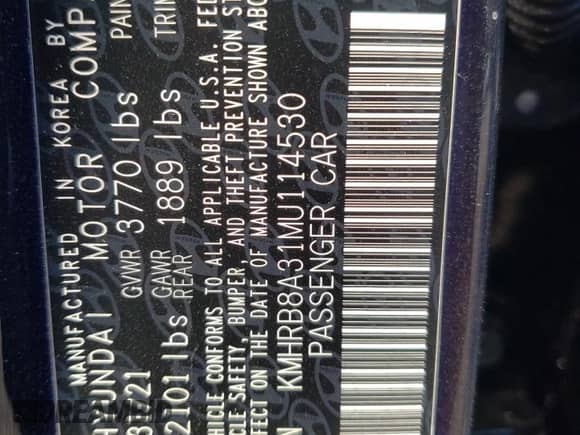 2021 Hyundai Venue SE with VIN KMHRB8A31MU114530, listed as a Copart auction lot 68025124 with 61,291 mi miles and Salvage title. Bid and sale history available at DreamBid. Image 15.