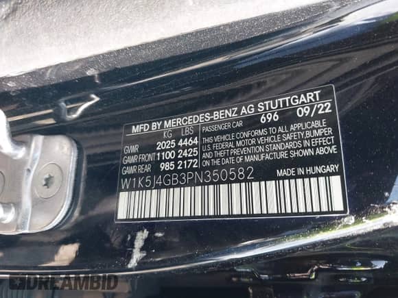 2023 Mercedes-Benz CLA 250 с VIN W1K5J4GB3PN350582, выставлен на аукционе IAAI как лот 41921202 с пробегом Не указан миль и . История ставок и продаж доступна на DreamBid. Изображение 9.