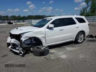 2022 Dodge Durango R/T with VIN 1C4SDHCT4NC224315, listed as a Copart auction lot 55378405 with 50,779 mi miles and Salvage title. Bid and sale history available at DreamBid. Image 1.