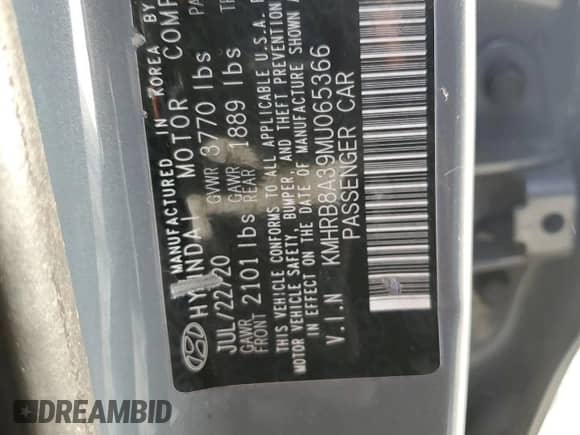 2021 Hyundai Venue SE с VIN KMHRB8A39MU065366, выставлен на аукционе Copart как лот 68727974 с пробегом 100 403 миль миль и Списание • Salvage title. История ставок и продаж доступна на DreamBid. Изображение 13.