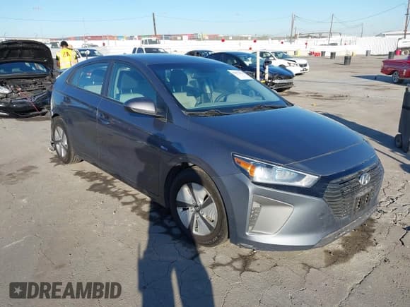 ✅ 2018 Hyundai Ioniq Blue • VIN: KMHC65LC0JU101768 • Lot: 43573463. Listed on IAAI with 97,603 mi. Free auction sales archive from the USA and detailed vehicle history report at DreamBid. Image 1.