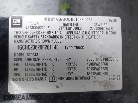 ✅ 2008 Chevrolet Silverado 2500HD 1LT • VIN: 1GCHC23628F201140 • Лот: 41531542. Опубликован ранее на IAAI с пробегом 163 602 миль. Бесплатный доступ к архиву аукционных продаж из США и подробный отчёт об истории автомобиля на DreamBid. Изображение 9.