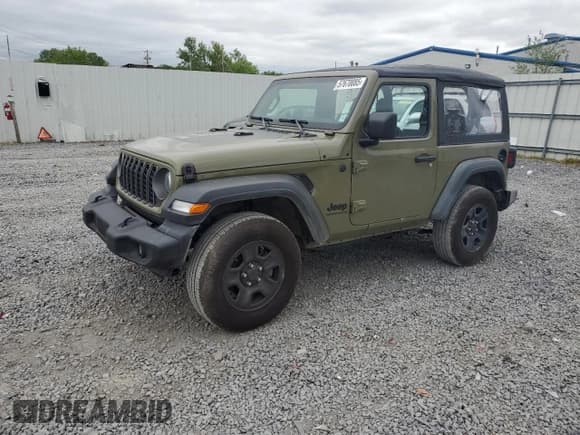 ✅ 2025 Jeep Wrangler Sport • VIN: 1C4PJXAGXSW515751 • Lot: 57670085. Listed on Copart with 2,389 mi. Free auction sales archive from the USA and detailed vehicle history report at DreamBid. Image 1.