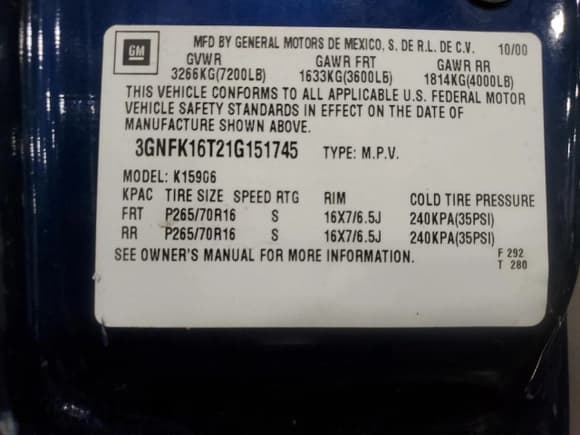 ✅ 2001 Chevrolet Suburban LT • VIN: 3GNFK16T21G151745 • Лот: 72221094. Опубликован ранее на Copart с пробегом 223 280 миль. Бесплатный доступ к архиву аукционных продаж из США и подробный отчёт об истории автомобиля на DreamBid. Изображение 13.