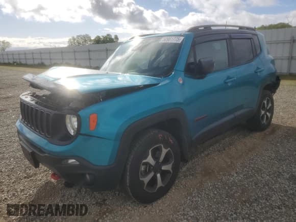 ✅ 2021 Jeep Renegade Trailhawk • VIN: ZACNJDC16MPM10006 • Lot: 50981775. Listed on Copart with 36,884 mi. Free auction sales archive from the USA and detailed vehicle history report at DreamBid. Image 1.