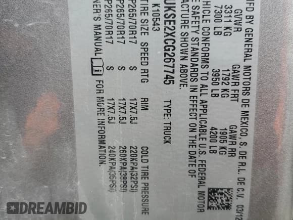 ✅ 2012 Chevrolet Silverado 1500 LT • VIN: 3GCUKSE2XCG267745 • Lot: 81631654. Listed on Copart with 197,824 mi. Free auction sales archive from the USA and detailed vehicle history report at DreamBid. Image 14.