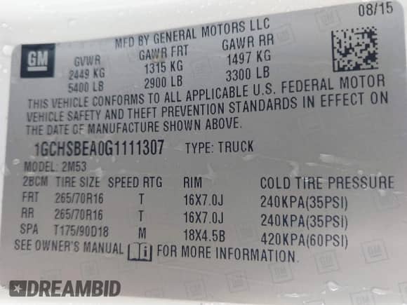 2016 Chevrolet Colorado 2WD WT z VIN 1GCHSBEA0G1111307, wystawiony jako IAAI lot #43345891 z przebiegiem 146 655 mil mil oraz . Historia ofert i sprzedaży dostępna na DreamBid. Obrazek 9.