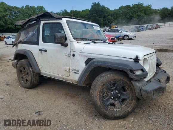 ✅ 2018 Jeep Wrangler Sport • VIN: 1C4GJXAG0JW159244 • Lot: 59390675. Listed on Copart with Not provided. Free auction sales archive from the USA and detailed vehicle history report at DreamBid. Image 4.