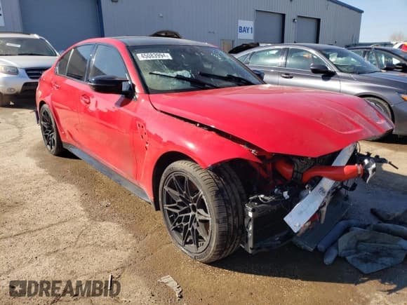 ✅ 2023 BMW M3 Competition xDrive • VIN: WBS43AY02PFN58340 • Lot: 45083994. Listed on Copart with 20,042 mi. Free auction sales archive from the USA and detailed vehicle history report at DreamBid. Image 4.