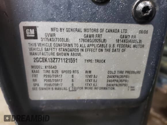 ✅ 2007 Chevrolet Silverado 1500 LT2 • VIN: 2GCEK13Z771121591 • Лот: 77451384. Опубликован ранее на Copart с пробегом 221 163 миль. Бесплатный доступ к архиву аукционных продаж из США и подробный отчёт об истории автомобиля на DreamBid. Изображение 12.