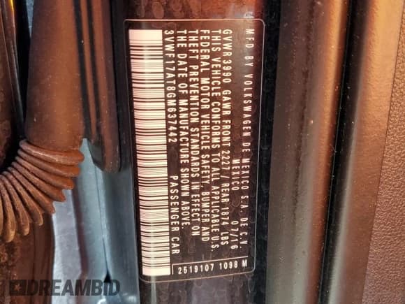 ✅ 2016 Volkswagen Beetle Wolfsburg Edition • VIN: 3VWF17AT8GM637442 • Lot: 55034595. Listed on Copart with 137,211 mi. Free auction sales archive from the USA and detailed vehicle history report at DreamBid. Image 12.