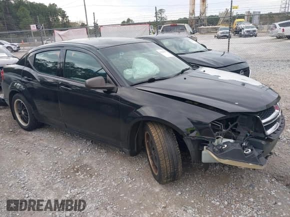 ✅ 2012 Dodge Avenger SE • VIN: 1C3CDZAB7CN265189 • Лот: 41326567. Опубликован ранее на IAAI с пробегом 165 358 миль. Бесплатный доступ к архиву аукционных продаж из США и подробный отчёт об истории автомобиля на DreamBid. Изображение 1.