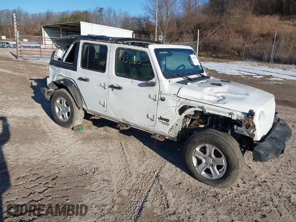 ✅ 2021 Jeep Wrangler Unlimited Sport S • VIN: 1C4HJXDG8MW841292 • Лот: 41431503. Опубликован ранее на IAAI с пробегом Не указан. Бесплатный доступ к архиву аукционных продаж из США и подробный отчёт об истории автомобиля на DreamBid. Изображение 1.